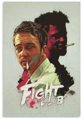 Filmposter Fight Club, Wandkunst, Poster, Drucke, Heimdekoration, Bild, Leinwand, Gemälde, Poster, 20 x 30 cm, 3 Stück