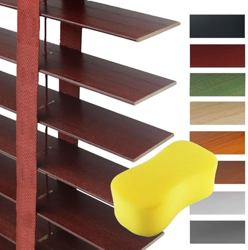 Tende Veneziane in Legno Su Misura per Interni Multicolore Tende Orizzontali Persiane Oscuranti per Finestra Soggiorno Cucina Camera 25 30 35 45 60 80 100 130 160cm Facili Da Montare(Mahogany)