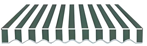 Markisenstoff mit Volant Markisenbespannung (Ohne Rahmen), Markise Ersatzstoff, 280g Polyester Wasserdicht Markisentuch Bespannung für Hof, Deck, Balkon(12x10ft)