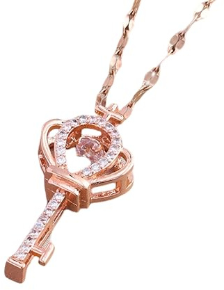 ZZLHY Collana con Chiave per Donne e Uomini, Collana con Chiave della Vita in Argento Sterling 925, Collane con Chiave per Donne, Collana con Lucchetto e Chiave, Collana con Chiave Scheletro, Collana