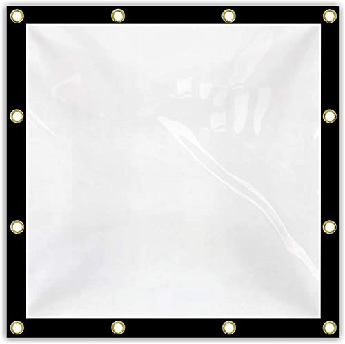 Transparent Tarpaulin 7x10 ft - Waterproof Awning Canopy Heavy-Duty Patio Enclosure Clear Tarps with Grommets for Car Boat Camping Outdoor Protection (2-Pack)
