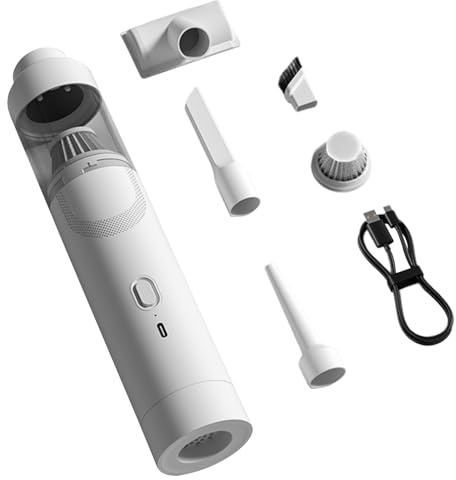 Flkiglm Aspirateur Portatif sans Fil,Aspirateur Compact pour Voiture - Dépoussiéreur d'air Automobile avec Buses Multiples pour Maison, véhicule, Camping, Camping-Car, Meubles, Poils d'animaux,