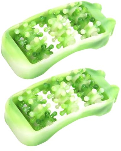 LALADEFIEE 2 Stück Fußmassagerollen Kunststoff Ergonomisch Fußentspannungsrolle Muskelkaterlinderung Durchblutungsfördernd Wellness Fußmassagegerät für Senioren und Zuhause