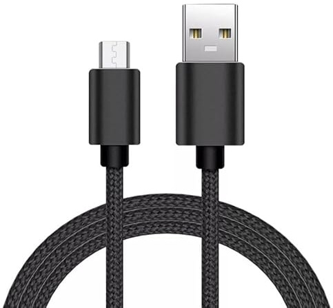iTechCover Braided USB Cable Charging Cord/Charger Power Lead Wire Compatible with Fuji Film Finepix X100T Digital Camera/Black / (2m / 6.6ft)