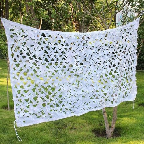 Genérico Malla de Camuflaje Sombra 1x4.0m 2x5m 3x6m 4x7.5m 6x11m 10x12m Red de Camuflaje Blanca persianas de Malla Doble, Malla Camuflaje Militar, decoración de Camuflaje Toldos(8x9m)