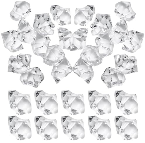 Tingliyi Clear Acrylic Fake Ice Rocks for Vase Decorations, 500Pcs