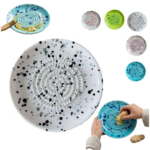2026 New Gradient Ceramic Grater Plate, Premium Multipurpose Ceramic Ginger Grater, Garlic GraterPlate, Handheld Grinder for Ginger Garlic Fruits Nutmeg Carrots Vegetables