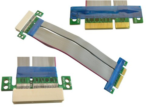 Kalea-Informatique flexibel stigare PCI-Express 4 portar PCI-e 1 x längd 185 mm