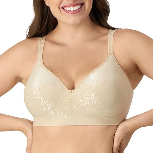Bali Women's Comfort Revolution Wire Free Bra, Nude Swirl, 42C