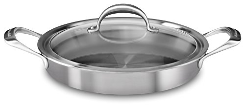 KitchenAid KC2C35BRST 5-ply Copper Core 3.5-Quart Braiser with Lid, Stainless Steel Finish