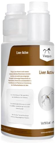 VetVital Viequo Liver Active | 1 l | Ergänzungsfuttermittel für Pferde | Mit Kräutertinkturen