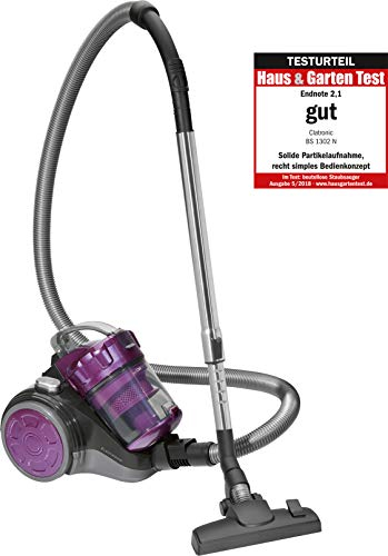 Clatronic BS 1302 700 W A Cylinder vacuum Violet BS 1302, 700 W, A, 28 kWh, Cylinder vacuum, Bagless, Violet