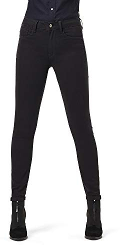 G-STAR RAW dam 3301 skinny jeans med hög midja, Svart (nötat D06053-8970-082), 32W / 32L