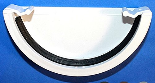 RWE1WH (bianco) Marshall Tufflex semicircolare per grondaia, 112 mm esterna terminale tappo