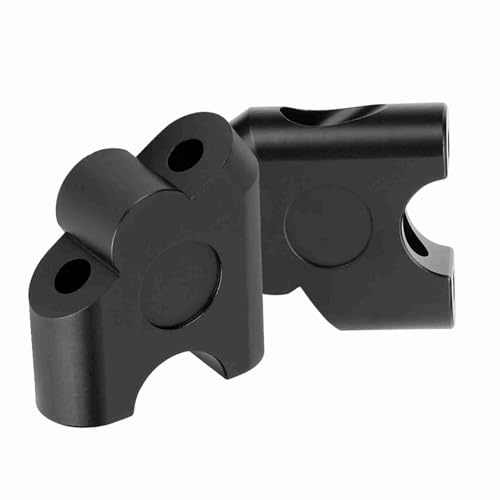 KIMISS 2Pcs 22mm Universal Motorcycle Handlebar Riser Handlebar Clamp Back Move Mount Adapter (Black)
