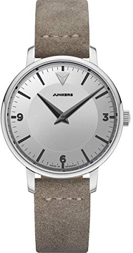 Junkers Therese Damen Analog Quarz Uhr Lederarmband Vintage Silber 9.01.01.03