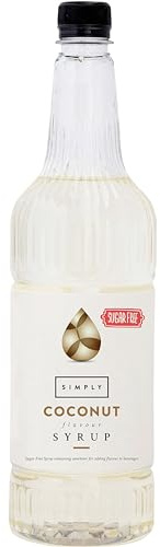 SIMPLY Sugar Free Coconut Syrup (1 Litre) | Low Calorie, Vegan & Nut Free Flavoured Syrup for Coffee, Cocktails & Baking