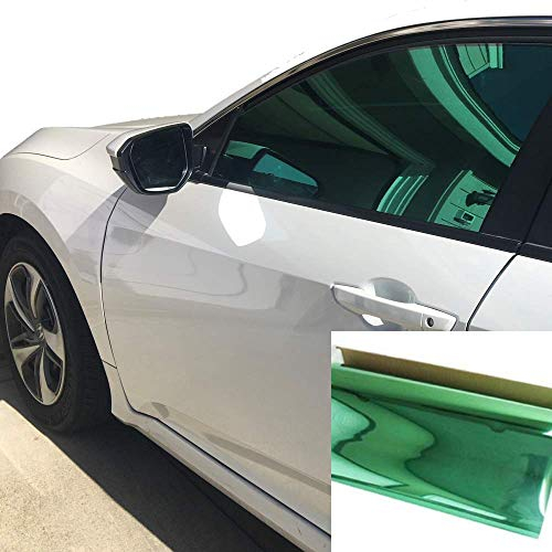One Way Reflektierende Tönungsfolie für Autofenster, 10 % VLT, 101,6 cm x 25,4 cm, Grün
