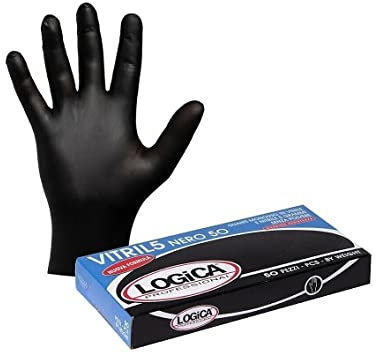 LOGICA PROFESSIONAL GUANTI MONOUSO IN VINILE E NITRILE 5 GR SENZA POLVERE MASSIMA RESISTENZA 1 PZ (GUANTI VITRIL5 TAGLIA XL-9)