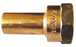Sanpro Pressfitting Kupfer Einsteckstück mit Innengewinde, Größe V 18-1/2' (Kupfer Gas Wasser Trinkwasser Heizung Sanitär Fittings Fitting Kupferleitung)