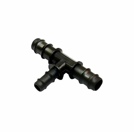 TEE A 90° PORTAGOMMA RIDOTTO IN PLASTICA PER TUBO POLIETILENE 20 mm x 16 mm x 20 mm (20)