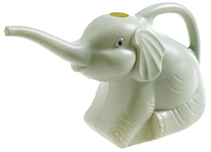 Regadera de elefante de 2 litros, para plantas de interior, color verde