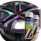 PMcolours Flip Flop Lack mit Multi Color GRÜN (grün-blau-violett) Chamäleon-Effekt Sprühdosen Set, (1x Flip Flop Sprühfarbe + 1x Basisspray Schwarz), 2x 400 ml Spray