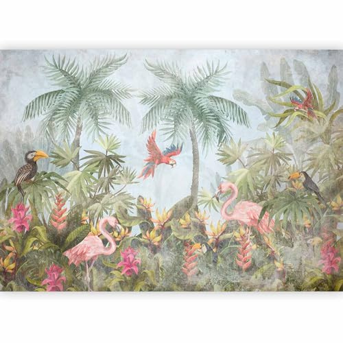 murando - Carta da Parati Moderna per Camera da Letto, Giungla, 350x256 cm | Fotomurali in TNT, Decorazione da Muro XXL, Carte da Parati Moderne, Tropicale, Produzione Europea