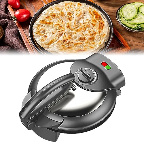 SONLED Roti Maker, máquina eléctrica para panqueques con indicador LED, máquina de Desayuno eléctrica Antiadherente automática de 1400 W para Hornear Crepes, Magdalenas, Tortillas Chapati