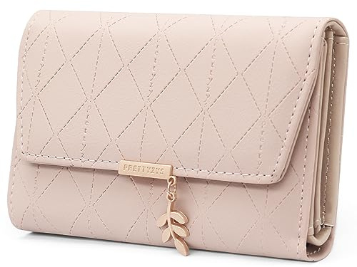 REETEE Portafoglio Donna Piccolo in Pelle PU Corto Portafogli Donna con Portamonete di Cerniera, Small Portamonete Donna con 6 Slot Schede Mini Portafoglio Donna