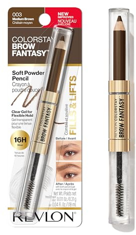 Revlon Colorstay Brow Fantasy Eyebrow Pencil and Gel, Medium Brown