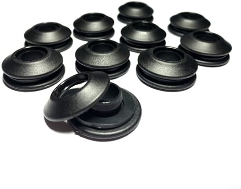 Plastic Eyelets Set, Snap Eyelets Grommets Self Sealing Groundsheet Tarpaulin Awning Cover, Round Eyelets Tarpaulin Eyelets(10pcs Black)