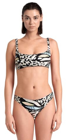 Arena Women's Arena Water Print Bikini Bralette Due Pezzi Donna (Pacco da 1)