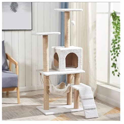 PIPONS Katzenbaum Kratzbaum Kratzbaum Katze Klettergerüst Katze Kratzbaum Baum Kratzstange Möbel Fitnessstudio Haus Spielzeug Katze Springplattform katzenkratzbaum