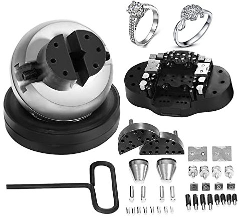 Strumento di impostazione regolabile for gioielli con set completo di diamanti a sfera standard con accessori da 34 pezzi 10 kg 5 pollici,Sicuro e Facile