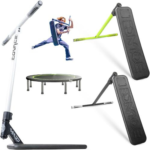 MGP Madd Gear Bounce Trampolin Stunt Scooter Training Grün | Echtes Steuerrohr, Pro T-Bar, Schaumstoff-Deck, Für Indoor- und Outdoor