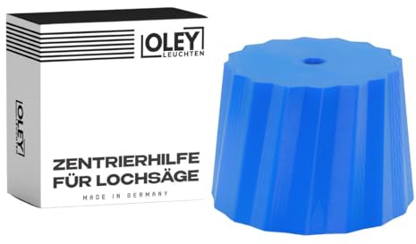 Aide au centrage pour scie cloche - Agrandir le trou du spot encastrable - Aide au perçage pour les découpes de spot - Installation de plus grands spots dans le plafond - Taille 68 mm