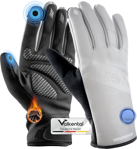 Valkental wasserdichte Fahrradhandschuhe GloRider, Unisex | Wasserdicht mit 3M Isolation, gepolstert & griffig, als Winter- & Übergangshandschuh, mit Touchscreen-Funktion