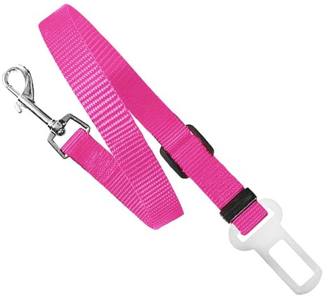 Ceinture de sécurité pour Chiens, Animaux pour Voiture, réglable, Rose