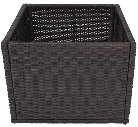 CANADIAN SPA CO. Pflanzenkorb Rattan groß für quadratische Whirl Pools und Hot Tubs, Randmöbel-Kollektion, Korbgeflecht wetterfest