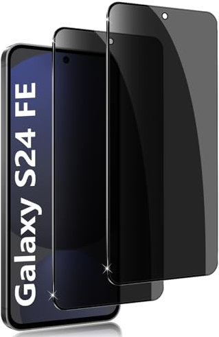 Holilo für Samsung Galaxy S24 FE 5G Sichtschutz Schutzfolie für Panzerglas,2 Stück Anti-Spy Privacy Sichtschutzfolie schützen Displayschutzfolie Schwarzer Rand Privacy Schutzglas