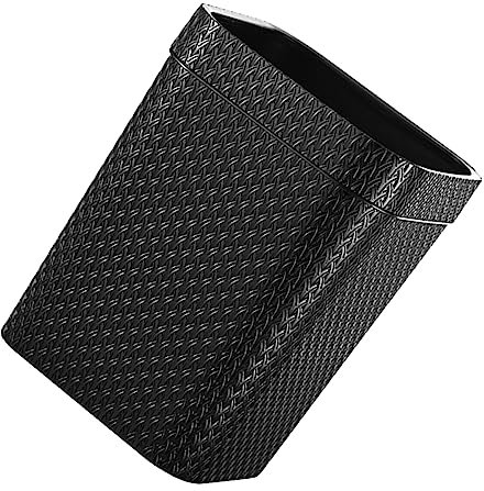 Warmhm Rattan Storage Bucket for Kitchen Waste Simple Style Plastic Garbage Bin for Home Office and Living Use