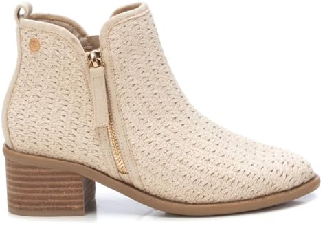 XTI - Botín Mujer Beige - Calzado Cómodo y Versátil - Moda casual - Modelo 14396201 (Talla 38)
