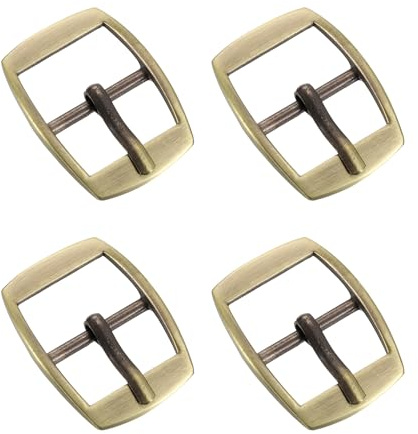 QUARKZMAN Boucle de rouleau en métal - Boucle de mandrin unique avec barre centrale carrée pour ceinture en cuir