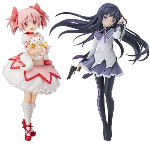 Zhongkaihua Madoka Kaname Figur Pink Anime Girl Modell 17 cm Homura Akemi Figur Niedliche japanische Anime Girl Statue 16 cm