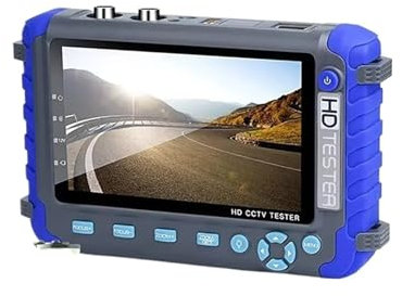 Tester per telecamere a circuito chiuso, 8MP CCTV Tester for telecamere di sicurezza IV8W 5 pollici CCTV Monitor AHD/CVI/TVI CVBS Tester analogico for telecamere CCTV Tester Ingresso VGA(8W-L with bat