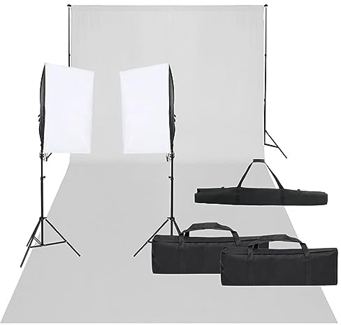 Juroupi Kit per Studio Fotografico con Set di Luci e Fondale,Studio Foto,Fotografia,Illuminazione e Studio,Luci e Flash da studio-3094752