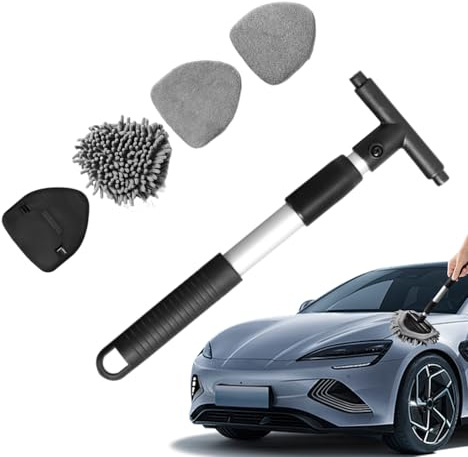 Herramienta De Limpieza Del Parabrisas - Limpiador De Parabrisas De Automóvil | Anti-Fog Auto Mantenimiento Duster | Microfibra De Cepillo De Mango Extensible Con Cabezal De Para La Limpieza De L