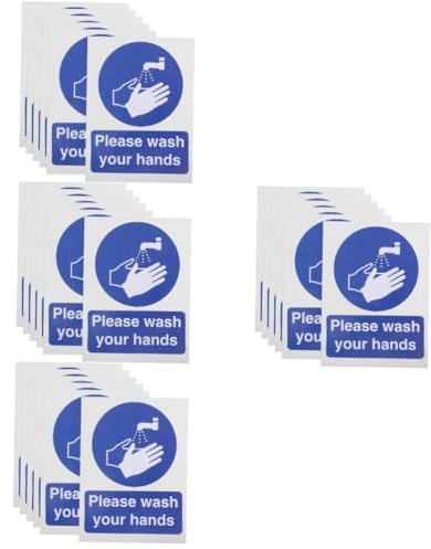 Angoily Pegatinas De De Lavado De Adhesivas Para Baño Carteles De Advertencia Impermeables Para Restaurantes Y Escuelas Recordatorio Divertido Y Seguro Para Higiene 6 Piezas X 4
