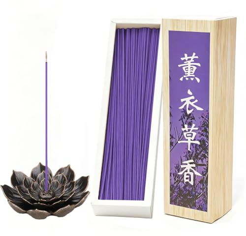 Natürliche Lavendel-Räucherstäbchen, 400 Stück, langanhaltender Duft für Zuhause, Büro, Yoga, Meditation, Aromatherapie, Tempel, Geschenk, natürliche, handgefertigte Räucherstäbchen